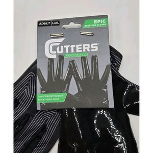 Cutters Football Epic Receiver Gloves Adult  L/XL - Sticky Grip Palm